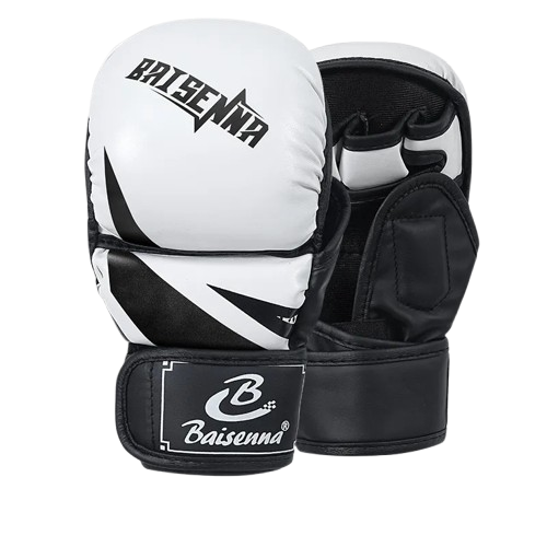 MMA GLOVES FLYING BLACK SILVER