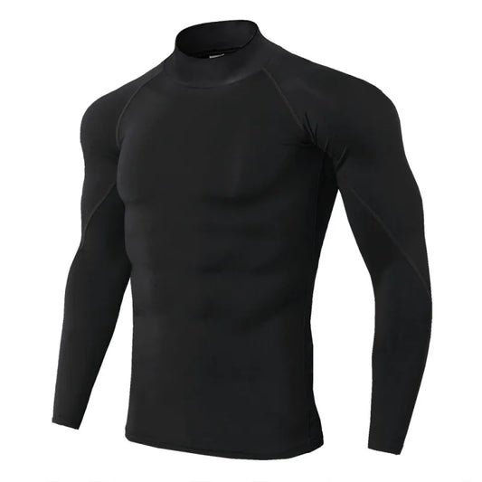 SCHWARZES KOMPRESSIONS-T-SHIRT