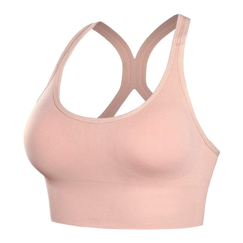 BRASSIÈRE DE SPORT ESSENTIAL IMPACT BEIGE