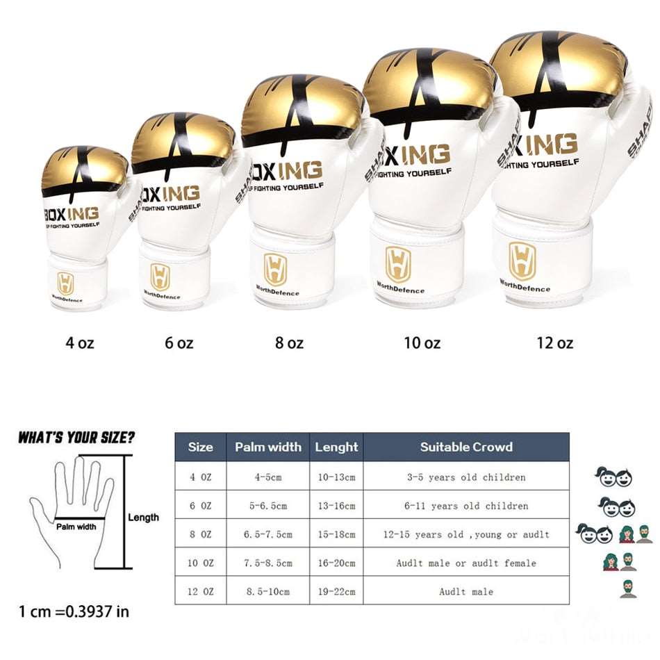 GANTS DE BOXE BOXING WHITE GOLD