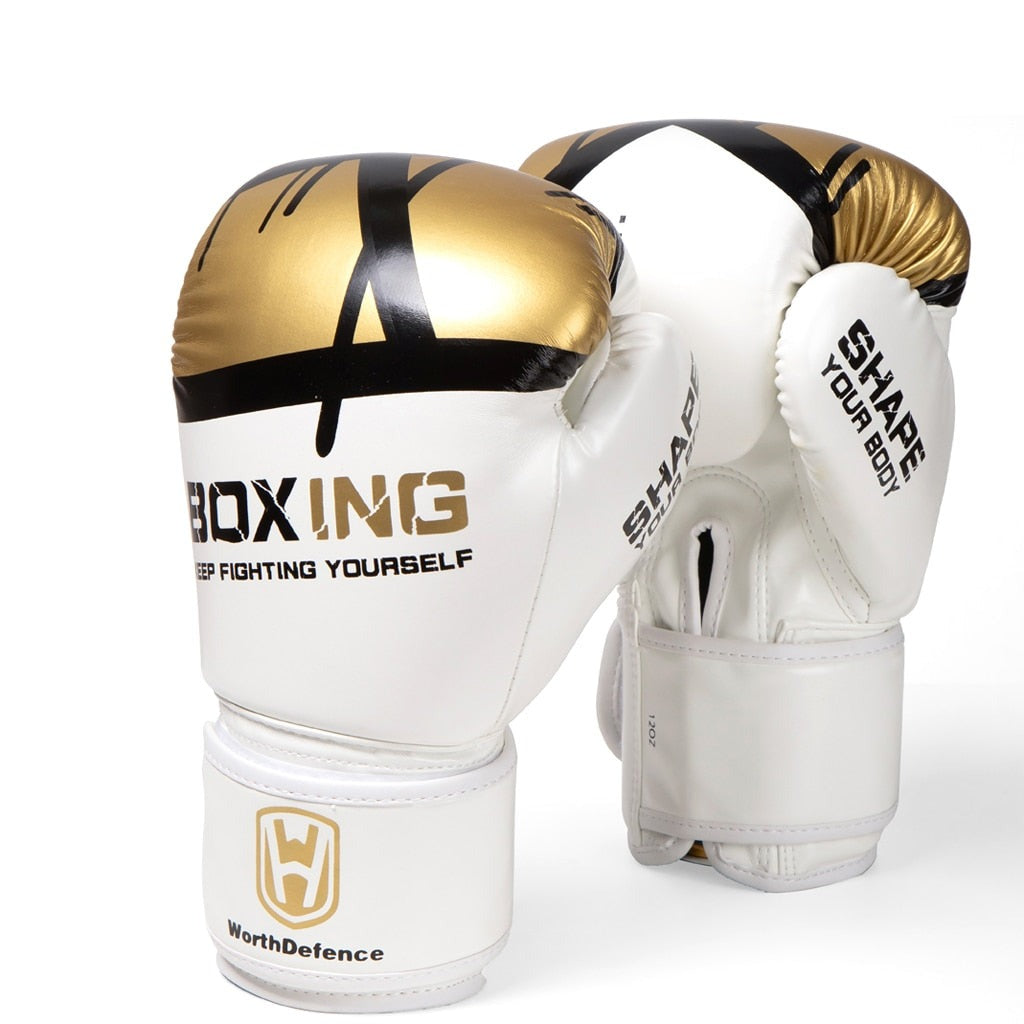 GANTS DE BOXE BOXING WHITE GOLD