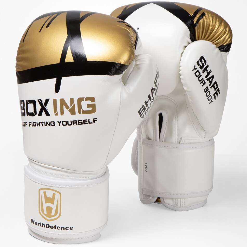 GANTS DE BOXE BOXING WHITE GOLD