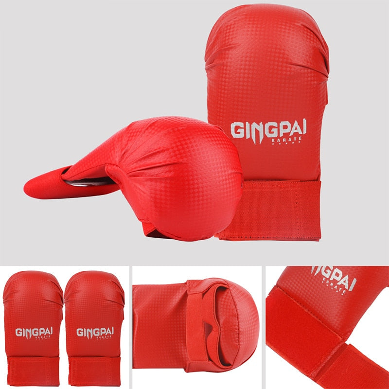 GANTS DE KARATE ROUGE SANS POUCE