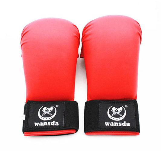 GANTS DE KARATE ROUGE SANS POUCE WANSDA