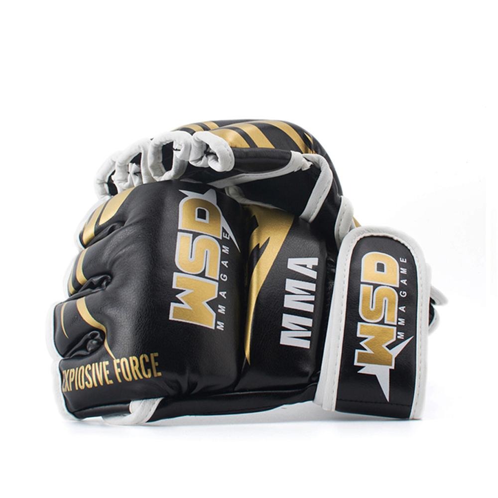 WSD BLACK & GOLD MMA GLOVES