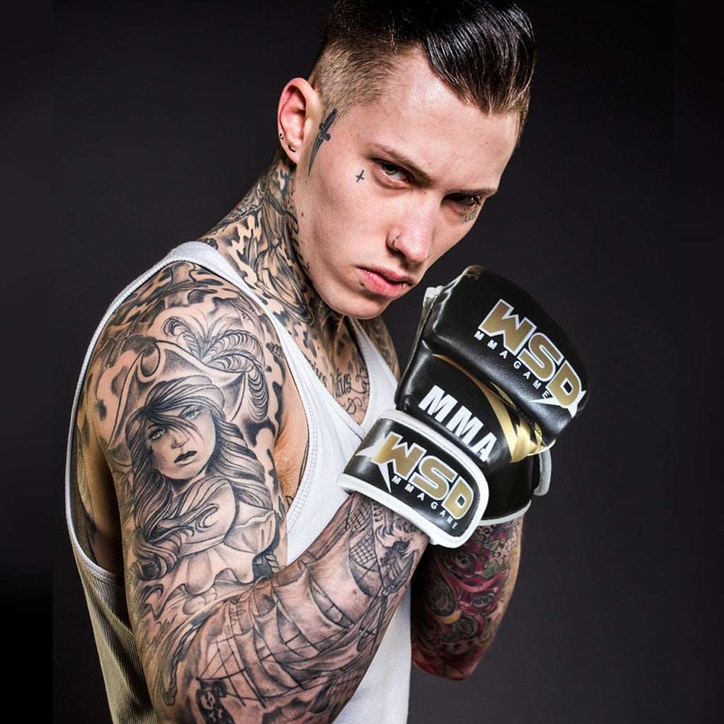 GANTS DE MMA WSD BLACK & OR