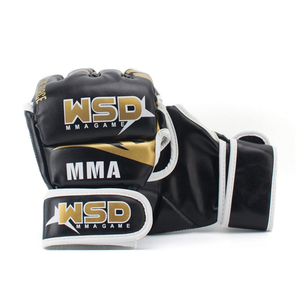 WSD BLACK & GOLD MMA GLOVES