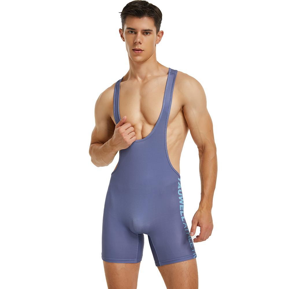 MAILLOT DE LUTTE BLEU