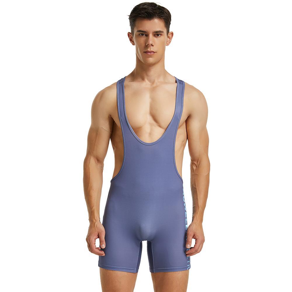MAILLOT DE LUTTE BLEU