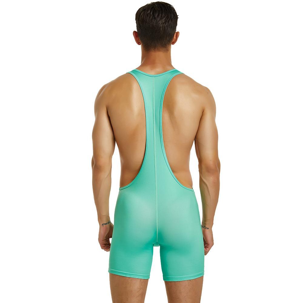 MAILLOT DE LUTTE VERT