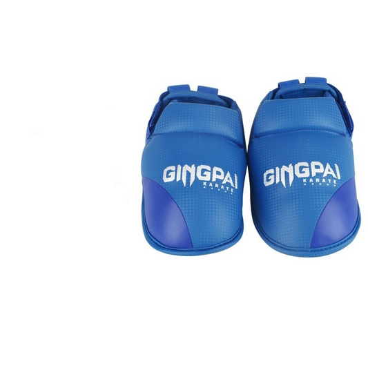 PROTEGE PIED KARATE CUIR BLEU