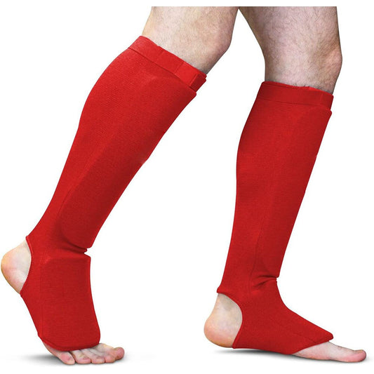 PROTEGE TIBIA BOXE THAI ROUGE