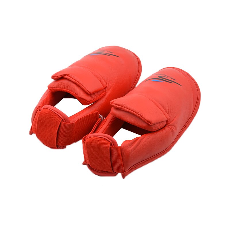 PROTEGE TIBIA ET PIED KARATE ROUGE