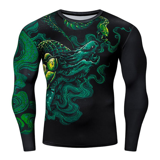 RASHGUARD MMA GREEN WARRIOR