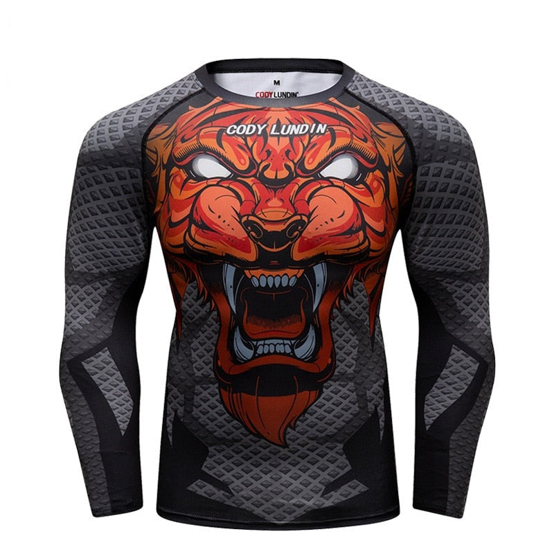 RASHGUARD MMA RED TIGER