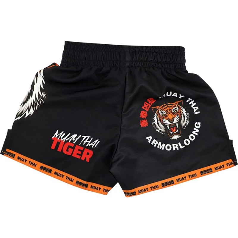 SHORT BOXE THAI TIGRE NOIR
