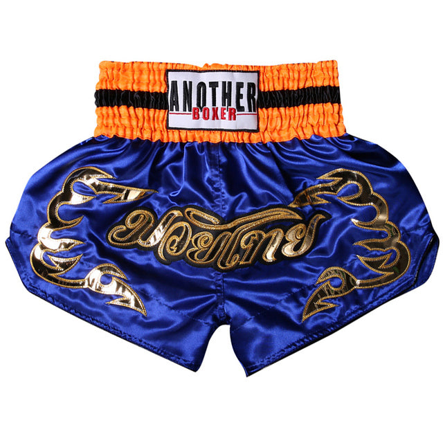 Pantaloncini da boxe Thai Fight Night blu navy