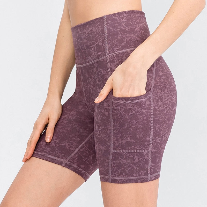 SHORT COMPRESSION FEMME ZEBRA VIOLET