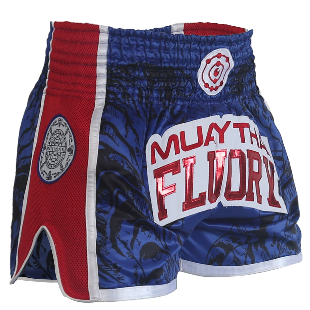 SHORT MUAY THAI FLUORY BLEU