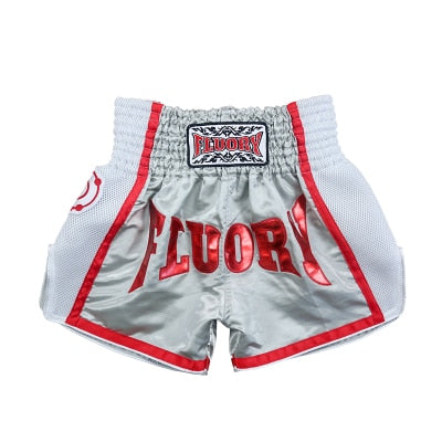 SHORT MUAY THAI FLUORY SILVER