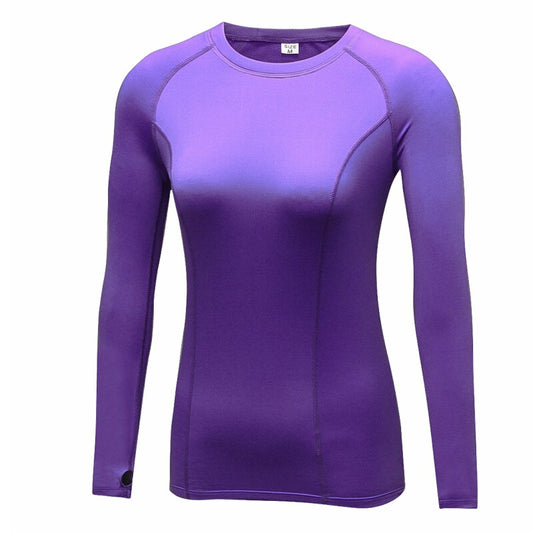 T-SHIRT DE COMPRESSION FEMME VIOLET