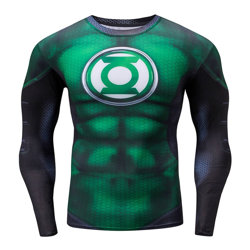 T-SHIRT MMA RASHGUARD GREEN HERO