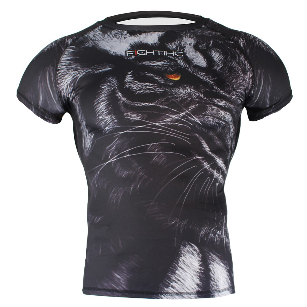 FTEIF mma Black roaring tiger Tight camouflage fighting Boxing jerseys tiger muay thai clothing rashguard jiu jitsu t shirt mma