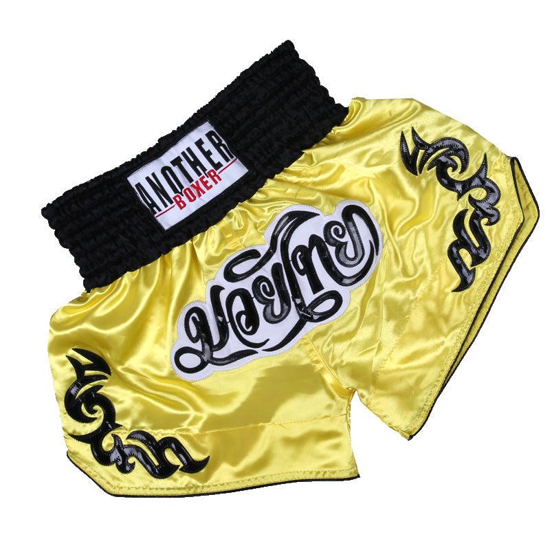 SHORT BOXE THAI FIGHT NIGHT JAUNE