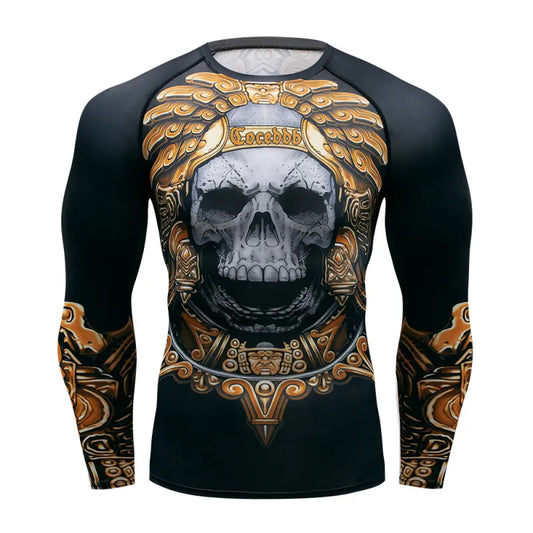 BLACK SPIDER RASHGUARD MMA T-SHIRT