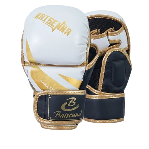 GANTS DE MMA SPARRING BLANC/OR