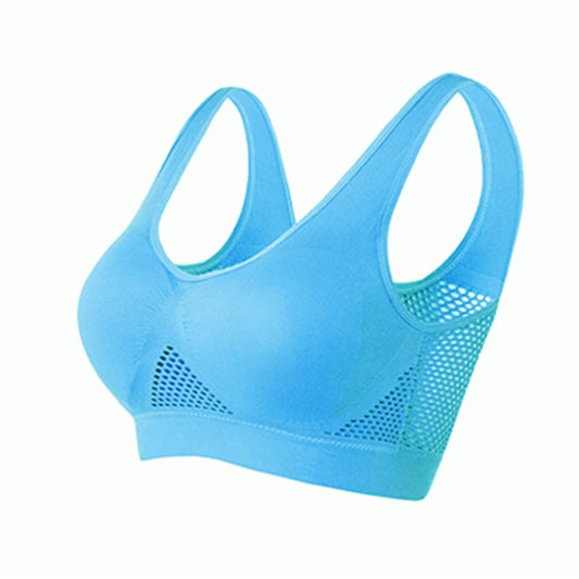 Brassière de sport femme bleu