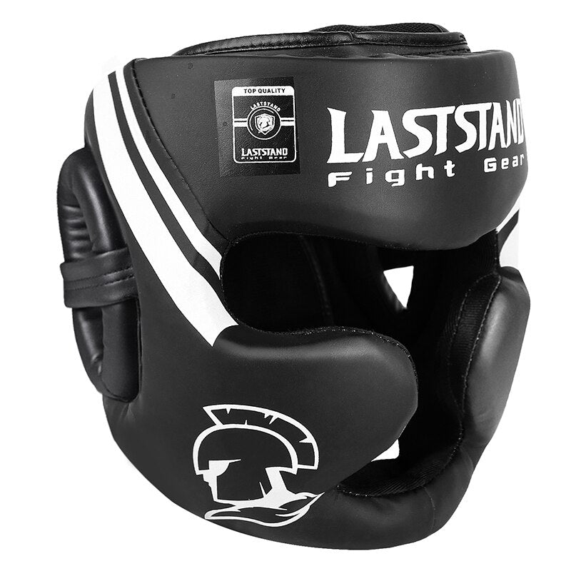 CASQUE DE BOXE SPARTIATE BLANC/NOIR