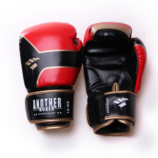 FIGHTER RED GOLD BOXING GLOVES