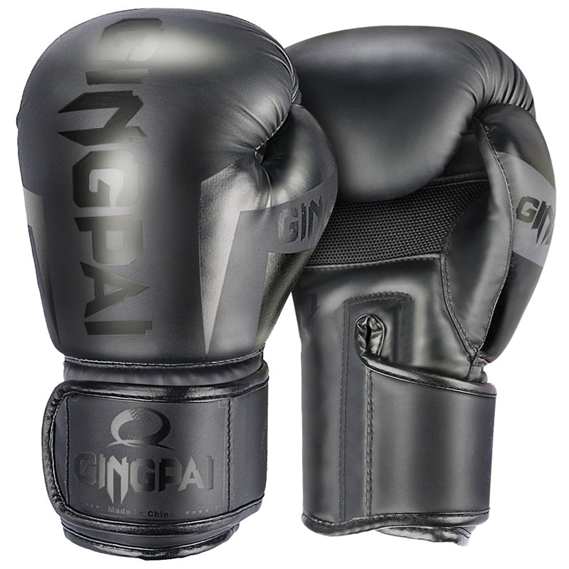 Gants De Boxe Pour Enfants Jinwen – Noir, PU, Motif Tigre, Pour Sac De Frappe, Muay Thai, Taekwondo – 3 à 12 Ans