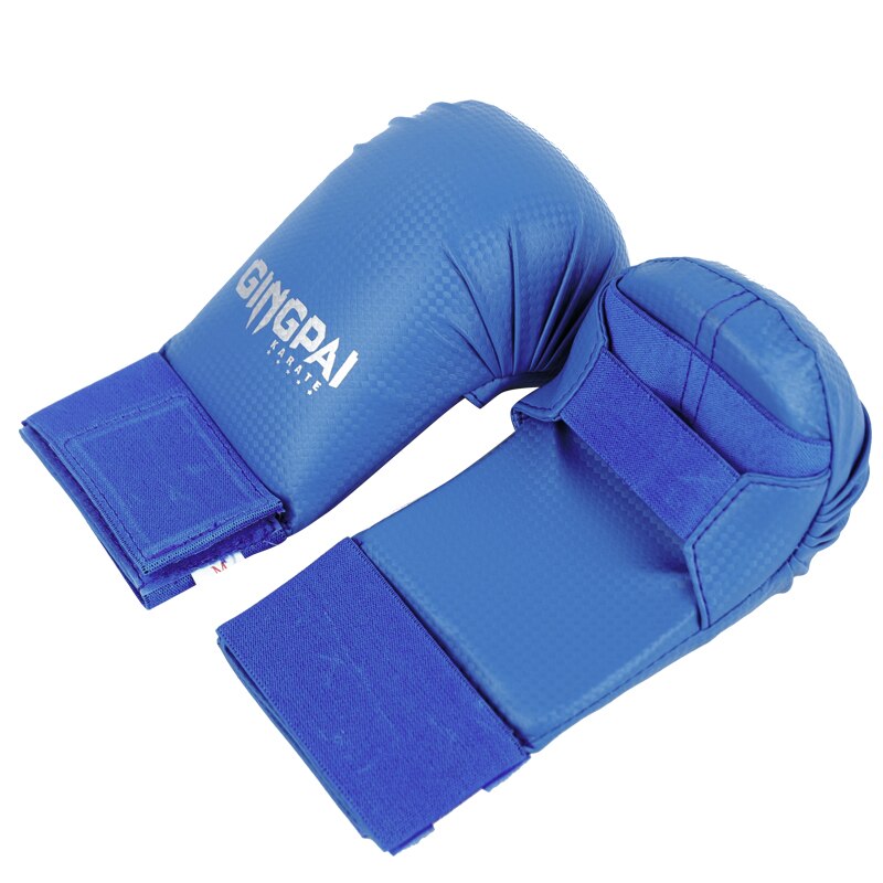 GANTS DE KARATE BLEU SANS POUCE