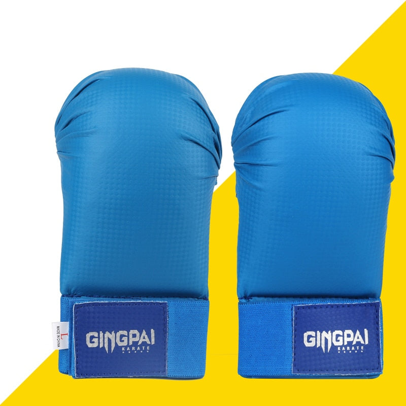 GANTS DE KARATE BLEU SANS POUCE