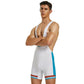 MAILLOT DE LUTTE ATHLETIC BLANC