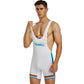 MAILLOT DE LUTTE ATHLETIC BLANC