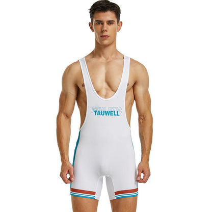 MAILLOT DE LUTTE ATHLETIC BLANC