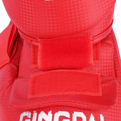 Protège Pied Karaté Cuir Rouge Pro – Combat & Training