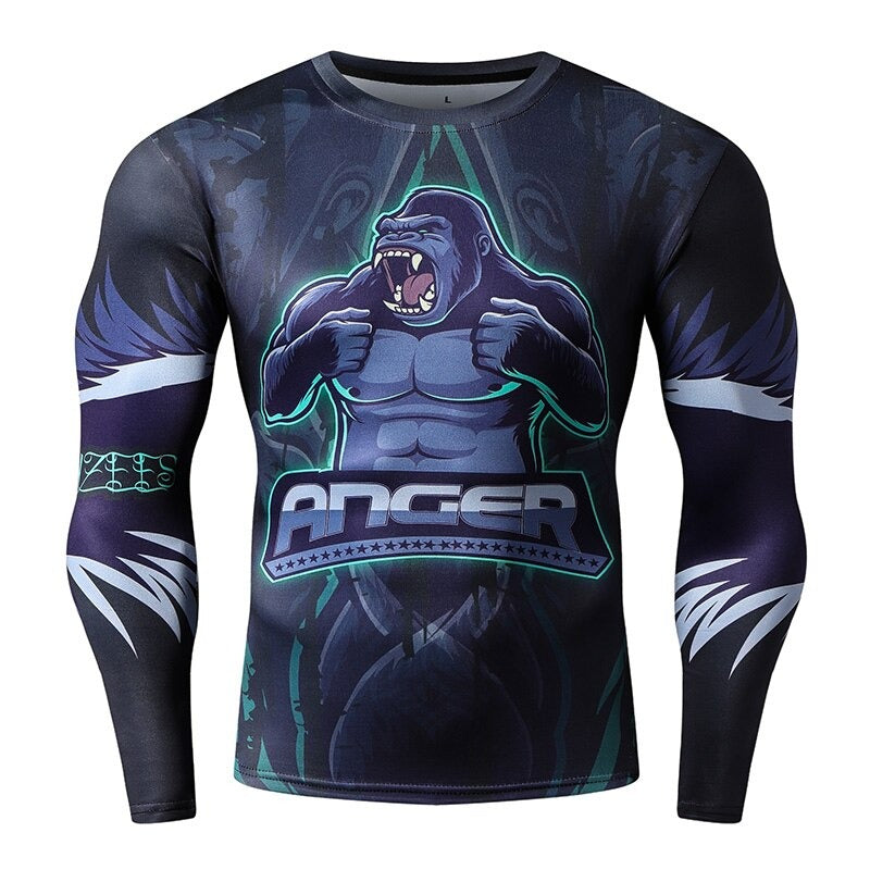 MMA RASHGUARD ANGER GORILLA