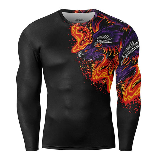 RASHGUARD MMA FIRE WOLF