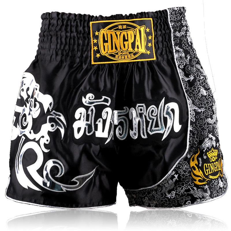Short de boxe thai noir