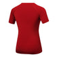 T SHIRT COMPRESSION FEMME ROUGE