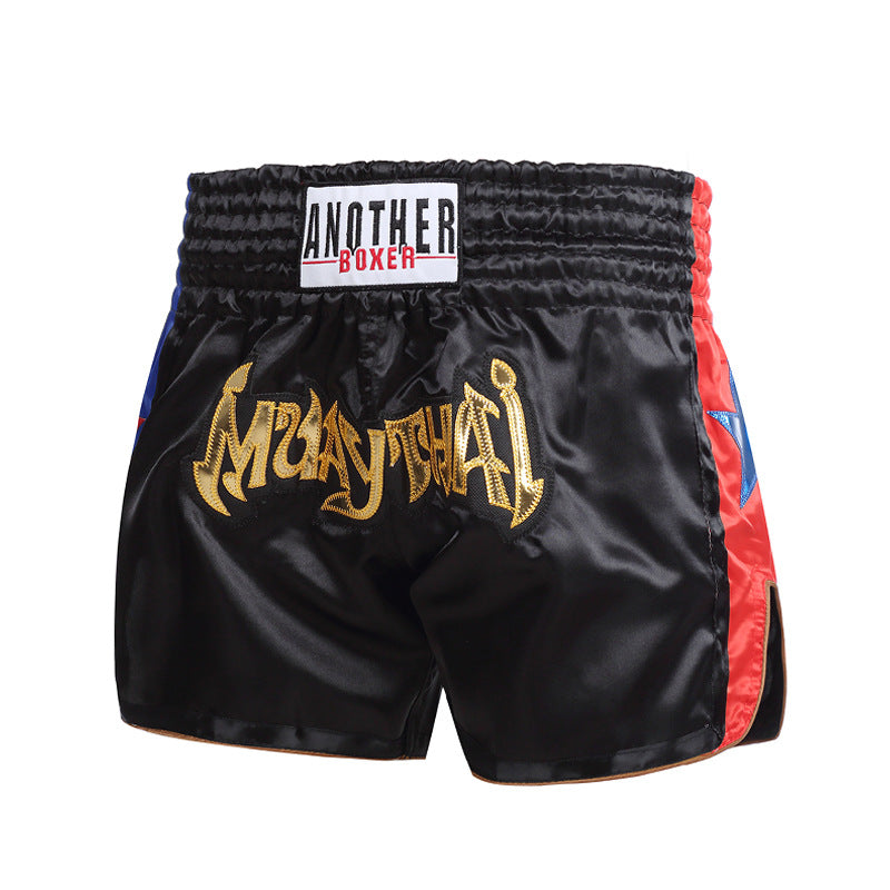 SHORT MUAY THAI COMBAT NOIR ROUGE