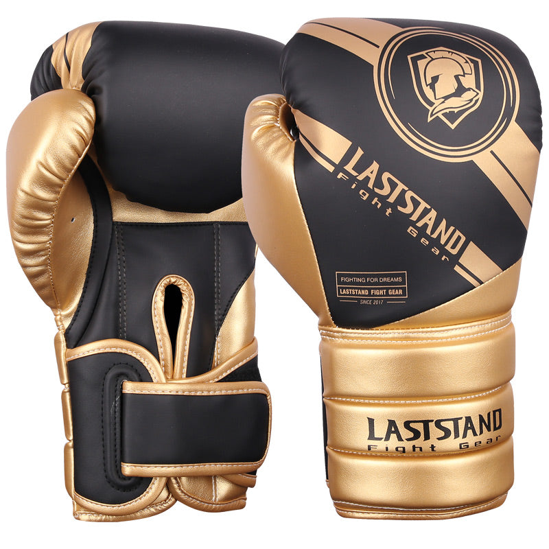 GANTS DE BOXE LASTSTAND NOIRS OR