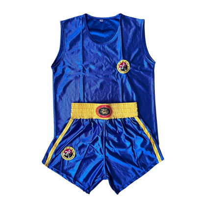 TENUE BOXE FIGHT BLEU