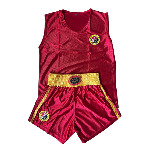 TENUE BOXE FIGHT ROUGE