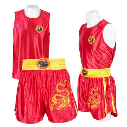 TENUE BOXE DRAGON ROUGE