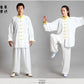 Tenue Kung Fu traditionnelle blanche - jaune